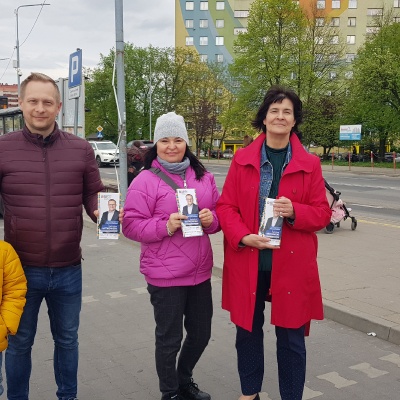 Akcja promocyjna Lewicy na ulicach Radomia